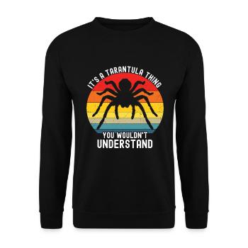 Tarantula - Unisex Sweatshirt - black - Front - Alina (178cm) & Michal (187cm)
