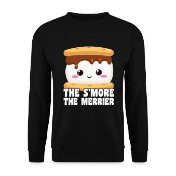 Marshmallow S'more - Unisex Sweatshirt - black - Front - Alina (178cm) & Michal (187cm)