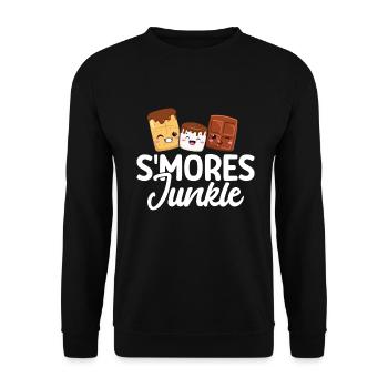 Marshmallow S'more - Unisex Sweatshirt - black - Front - Alina (178cm) & Michal (187cm)