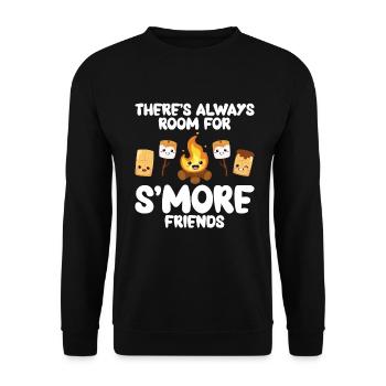Marshmallow S'more - Unisex Sweatshirt - black - Front - Alina (178cm) & Michal (187cm)