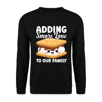 Marshmallow S'more - Unisex Sweatshirt - black - Front - Alina (178cm) & Michal (187cm)