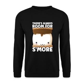 Marshmallow S'more - Unisex Sweatshirt - black - Front - Alina (178cm) & Michal (187cm)