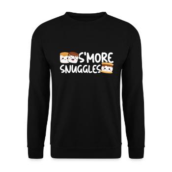 Marshmallow S'more - Unisex Sweatshirt - black - Front - Alina (178cm) & Michal (187cm)