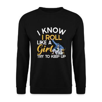Jiu Jitsu - Unisex Pullover - Schwarz - Vorne - Alina (178cm) & Michal (187cm)