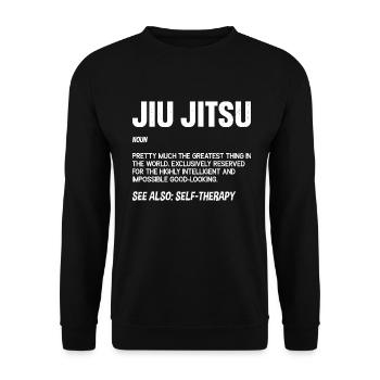 Jiu Jitsu - Unisex Sweatshirt - black - Front - Alina (178cm) & Michal (187cm)
