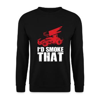 Sprint Car Racing Flag Vintage Racer Dirt Track - Unisex Sweatshirt - black - Front - Alina (178cm) & Michal (187cm)