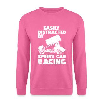Sprint Car Racing Flag Vintage Racer Dirt Track - Sweat-shirt Unisexe - rose - Devant