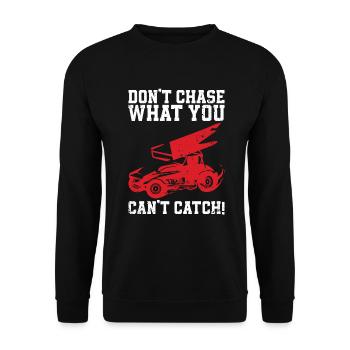 Sprint Car Racing Flag Vintage Racer Dirt Track - Unisex Sweatshirt - black - Front - Alina (178cm) & Michal (187cm)