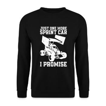 Sprint Car Racing Flag Vintage Racer Dirt Track - Unisex Sweatshirt - black - Front - Alina (178cm) & Michal (187cm)