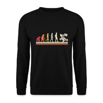 Sprint Car Racing Flag Vintage Racer Dirt Track - Unisex Sweatshirt - black - Front - Alina (178cm) & Michal (187cm)