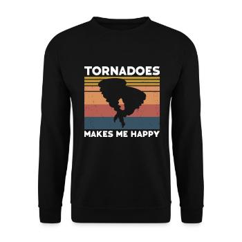 Tornado - Unisex Sweatshirt - black - Front - Alina (178cm) & Michal (187cm)