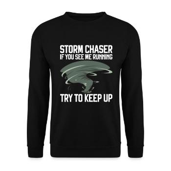 Tornado - Unisex Sweatshirt - black - Front - Alina (178cm) & Michal (187cm)
