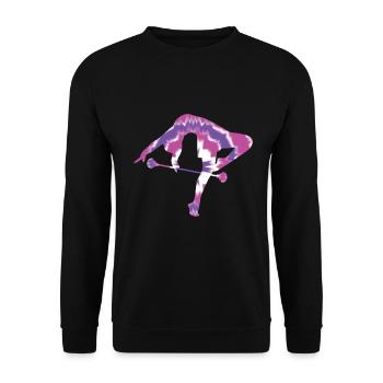 Tambourstab Wirbeln - Unisex Pullover - Schwarz - Vorne - Alina (178cm) & Michal (187cm)