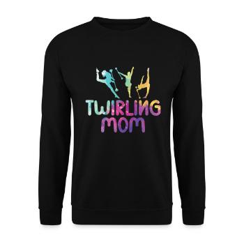 Tambourstab swirling - Unisex Sweatshirt - black - Front - Alina (178cm) & Michal (187cm)