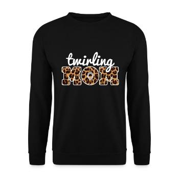 Tambourstab swirling - Unisex Sweatshirt - black - Front - Alina (178cm) & Michal (187cm)
