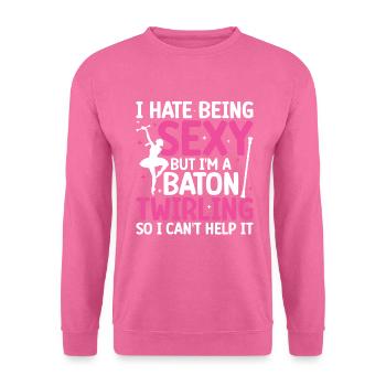 Tambourstab Wirbeln - Unisex Pullover - Pink - Vorne