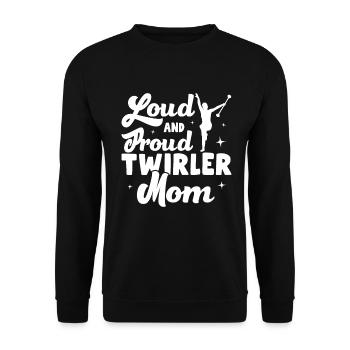 Tambourstab swirling - Unisex Sweatshirt - black - Front - Alina (178cm) & Michal (187cm)