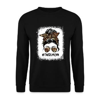 Tambourstab swirling - Unisex Sweatshirt - black - Front - Alina (178cm) & Michal (187cm)