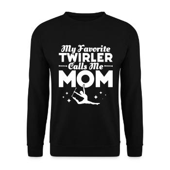 Tambourstab swirling - Unisex Sweatshirt - black - Front - Alina (178cm) & Michal (187cm)