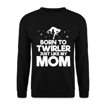 Tambourstab swirling - Unisex Sweatshirt - black - Front - Alina (178cm) & Michal (187cm)