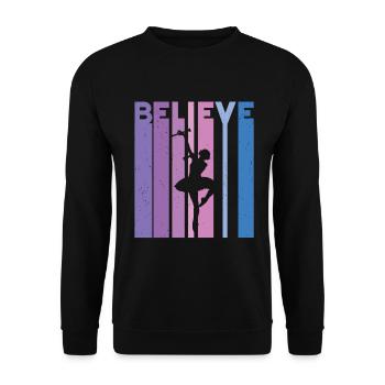 Tambourstab swirling - Unisex Sweatshirt - black - Front - Alina (178cm) & Michal (187cm)