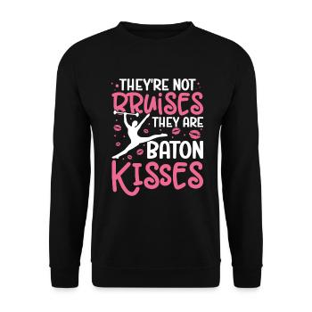 Tambourstab swirling - Unisex Sweatshirt - black - Front - Alina (178cm) & Michal (187cm)