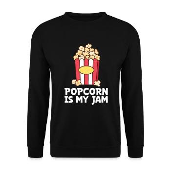 Popcorn - Unisex Sweatshirt - black - Front - Alina (178cm) & Michal (187cm)