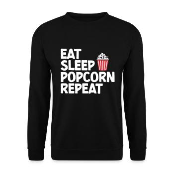 Popcorn - Unisex Sweatshirt - black - Front - Alina (178cm) & Michal (187cm)