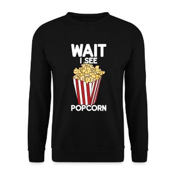 Popcorn - Unisex Sweatshirt - black - Front - Alina (178cm) & Michal (187cm)