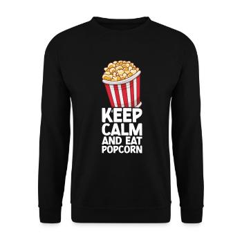 Pop-corn - Sweat-shirt Unisexe - noir - Devant - Alina (178cm) & Michal (187cm)