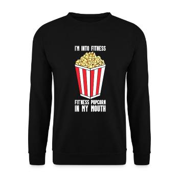 Popcorn - Unisex Pullover - Schwarz - Vorne - Alina (178cm) & Michal (187cm)