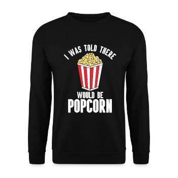 Popcorn - Unisex Sweatshirt - black - Front - Alina (178cm) & Michal (187cm)