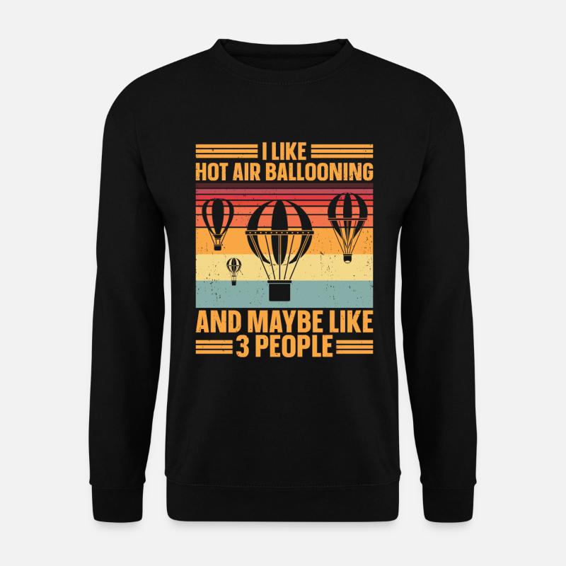 Heißluftballon Fahren - Unisex Pullover - Schwarz