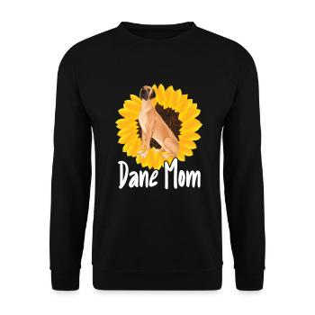 Great Dane Mom Sunflower Dane Lovers - Unisex Sweatshirt - black - Front - Alina (178cm) & Michal (187cm)