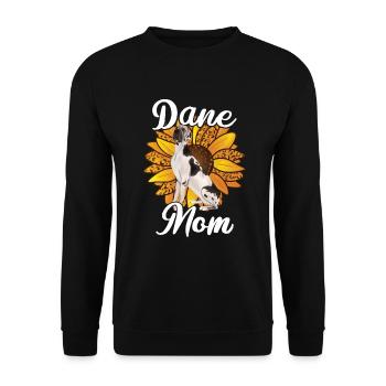Great Dane Mom Sunflower Dane Lovers - Unisex Sweatshirt - black - Front - Alina (178cm) & Michal (187cm)