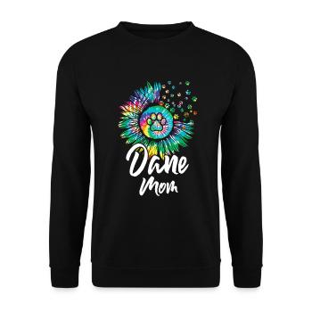 Great Dane Mom Sunflower Dane Lovers - Unisex Sweatshirt - black - Front - Alina (178cm) & Michal (187cm)
