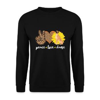Great Dane Mom Sunflower Dane Lovers - Unisex Sweatshirt - black - Front - Alina (178cm) & Michal (187cm)