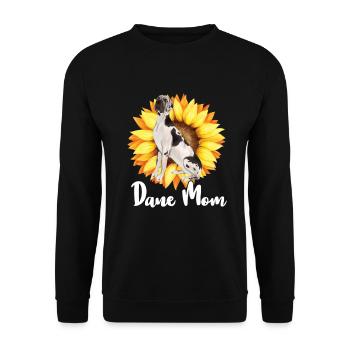 Great Dane Mom Sunflower Dane Lovers - Unisex Sweatshirt - black - Front - Alina (178cm) & Michal (187cm)