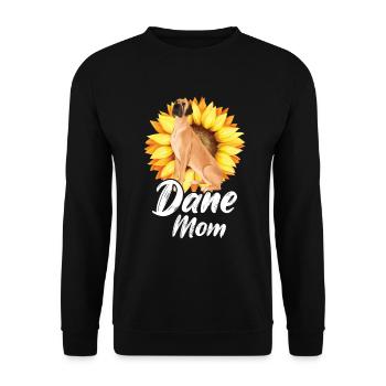 Great Dane Mom Sunflower Dane Lovers - Unisex Sweatshirt - black - Front - Alina (178cm) & Michal (187cm)