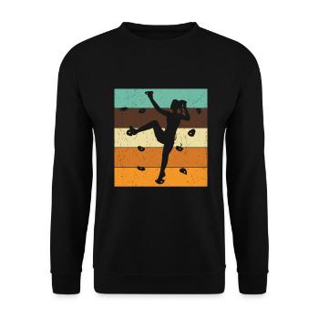 Escalade murale - Sweat-shirt Unisexe - noir - Devant - Alina (178cm) & Michal (187cm)
