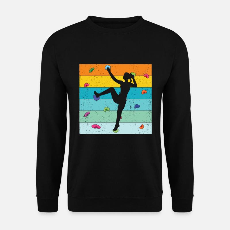 Wand Klettern - Unisex Pullover - Schwarz