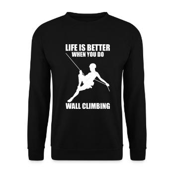 Escalade murale - Sweat-shirt Unisexe - noir - Devant - Alina (178cm) & Michal (187cm)