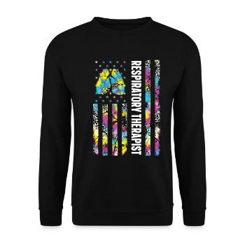Respiratory therapists - Unisex Sweatshirt - black - Front - Alina (178cm) & Michal (187cm)