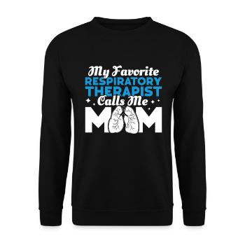 Respiratory therapists - Unisex Sweatshirt - black - Front - Alina (178cm) & Michal (187cm)