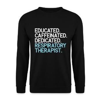 Respiratory therapists - Unisex Sweatshirt - black - Front - Alina (178cm) & Michal (187cm)