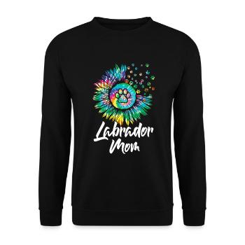 Mother Sunflower Labrador Retriever Dog - Unisex Sweatshirt - black - Front - Alina (178cm) & Michal (187cm)
