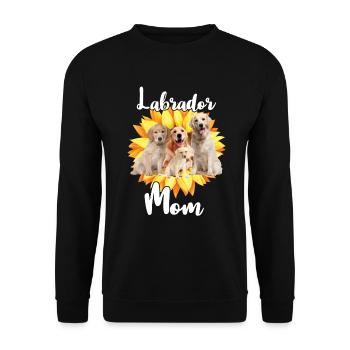 Mother Sunflower Labrador Retriever Dog - Unisex Sweatshirt - black - Front - Alina (178cm) & Michal (187cm)