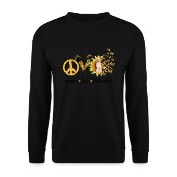 Mother Sunflower Labrador Retriever Dog - Unisex Sweatshirt - black - Front - Alina (178cm) & Michal (187cm)