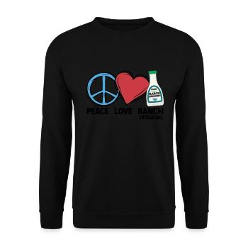Ranch -Dressing -Ranch -Salatdressing - Unisex Pullover - Schwarz - Vorne - Alina (178cm) & Michal (187cm)