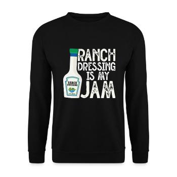 Ranch -Dressing -Ranch -Salatdressing - Unisex Pullover - Schwarz - Vorne - Alina (178cm) & Michal (187cm)
